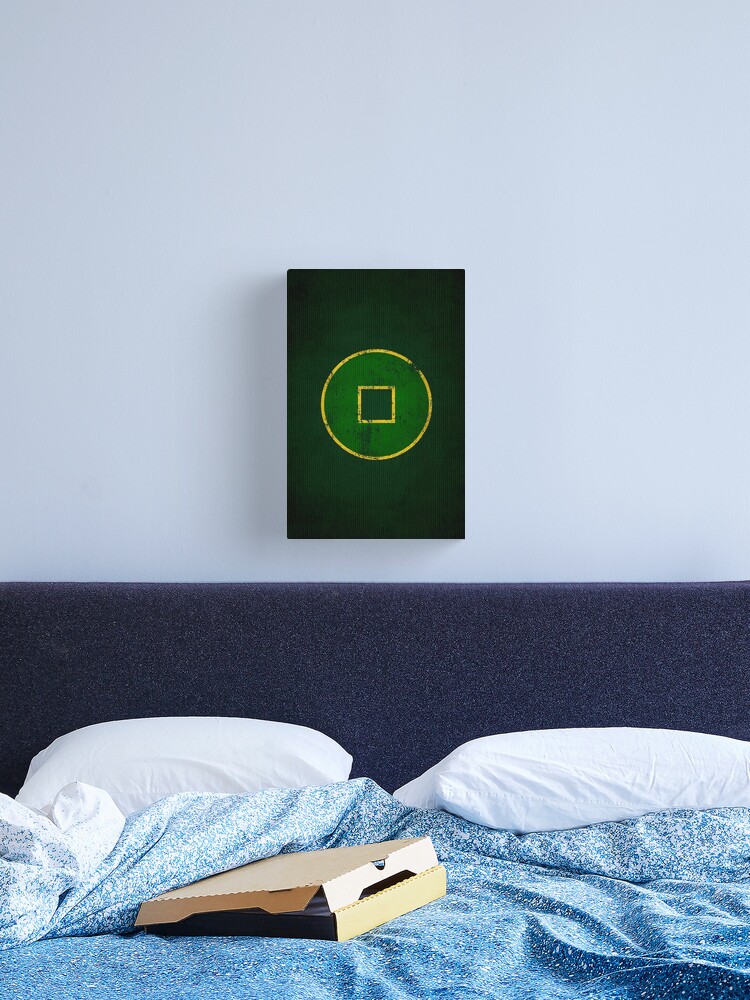 Thumbnail 2 of 3, Canvas Print, Earth Kingdom Logo · Distressed designed and sold by Logogami.