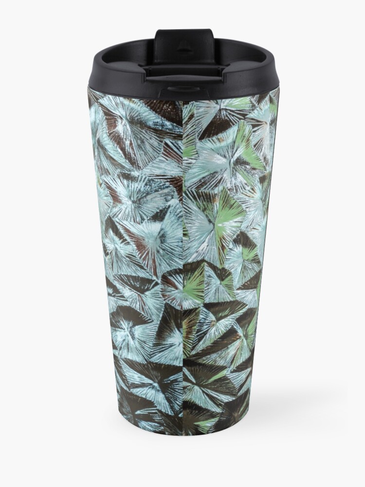 Alternate view of Fluted glass pattern retro Travel Coffee Mug