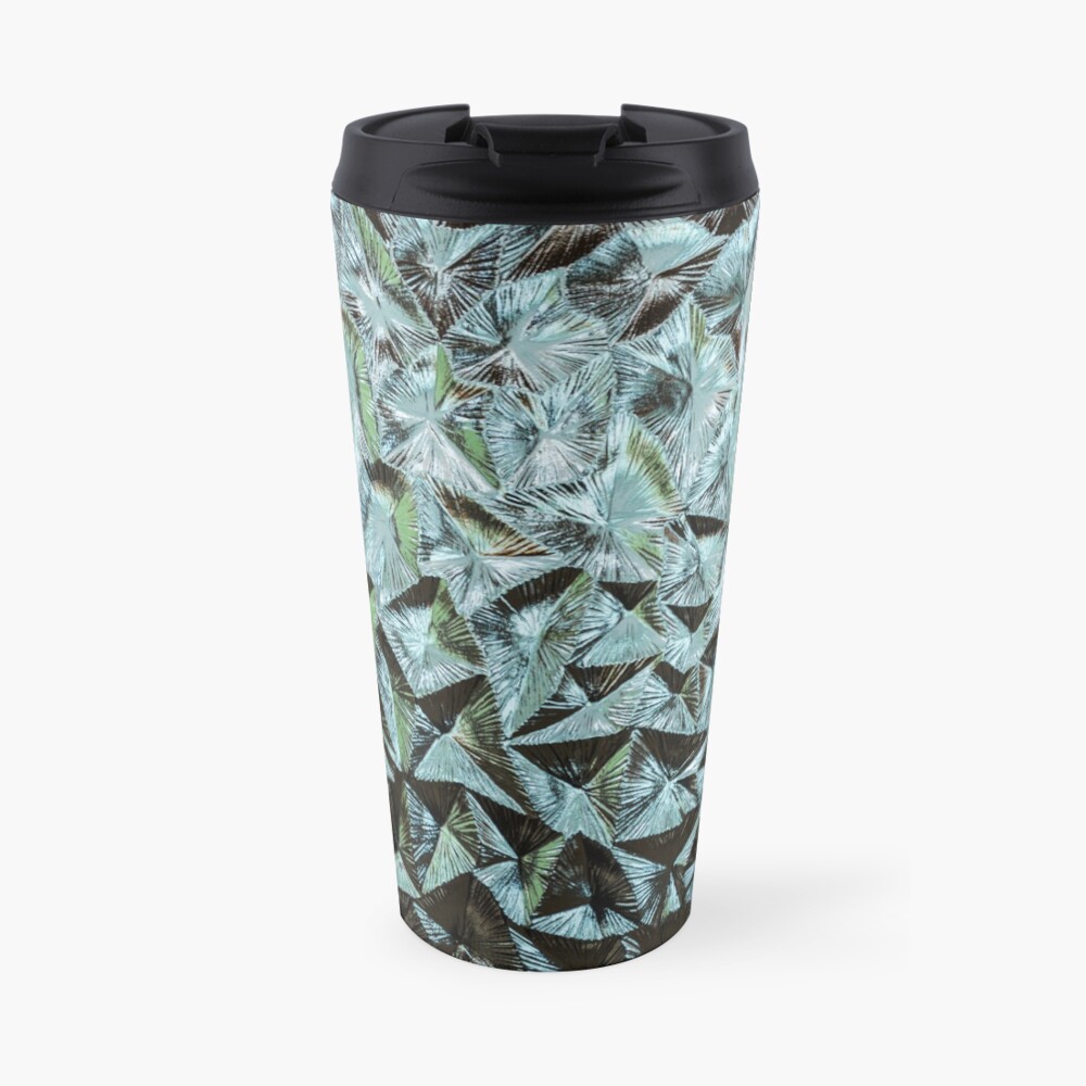 Fluted glass pattern retro Travel Coffee Mug