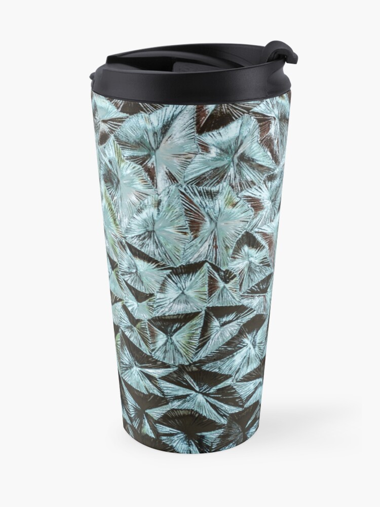 Alternate view of Fluted glass pattern retro Travel Coffee Mug