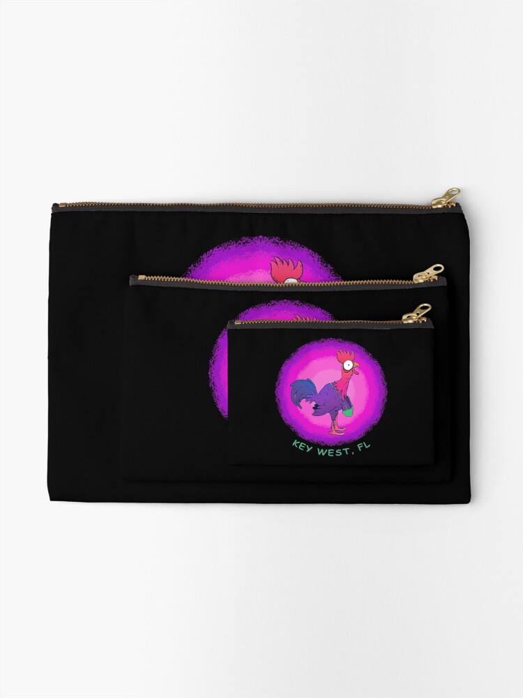 Thumbnail 2 of 4, Zipper Pouch, Key West Fantasy Chicken In Bikini designed and sold by KoolMoDee.