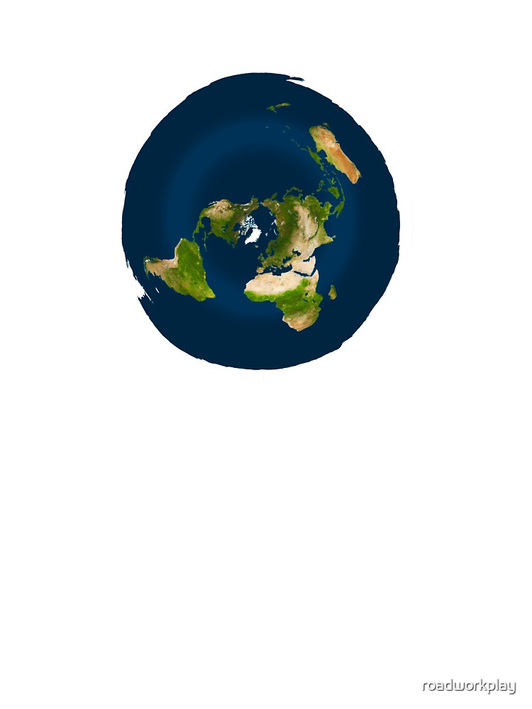 Camiseta para niños «Mapa modelo de la Tierra plana de la Tierra PLANA» de  roadworkplay | Redbubble