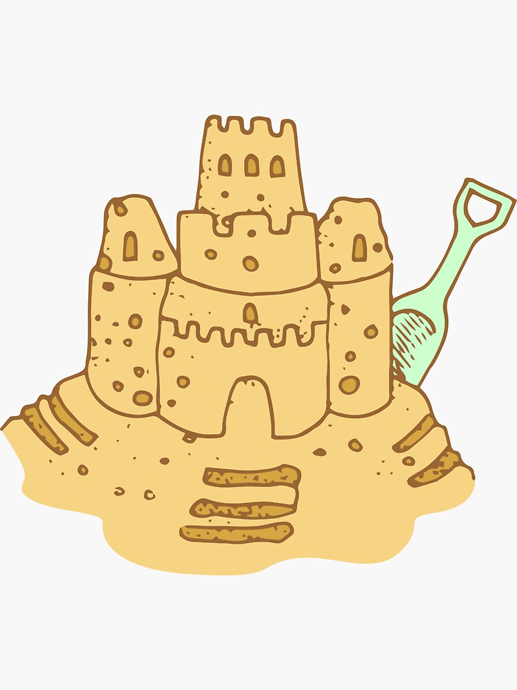 sandcastle" Sticker by alwe-designs | Redbubble