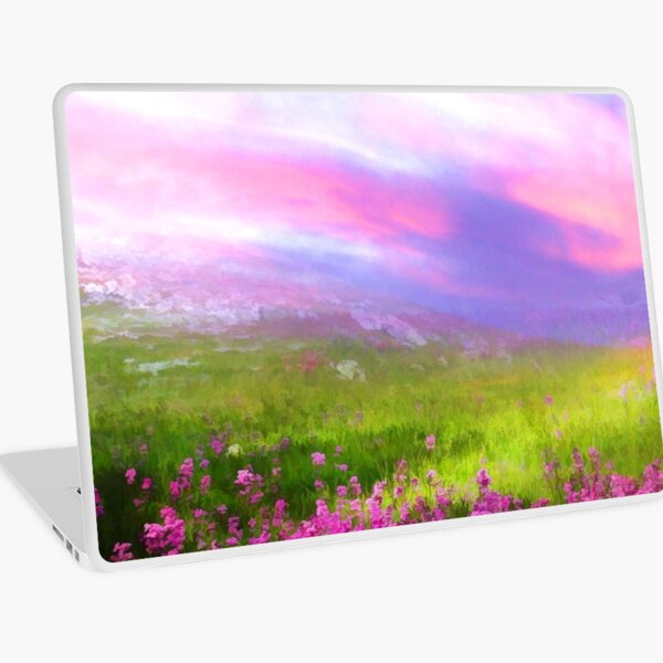 Pink Field Laptop Folie