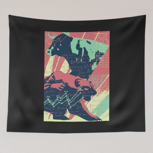 Item preview, Bull market, bear market, stock market, stocks designed and sold by Walhallaarts.