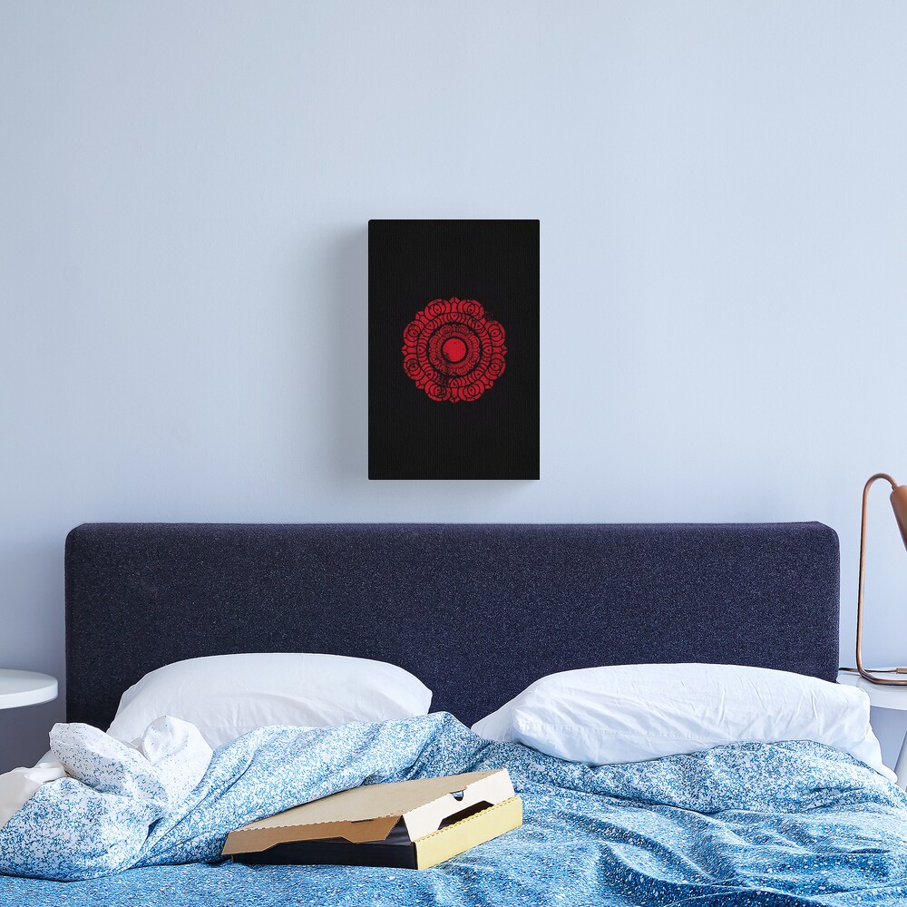 Order of the Red Lotus Logo · Distressed Canvas Print