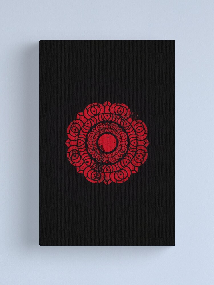Alternate view of Order of the Red Lotus Logo · Distressed Canvas Print