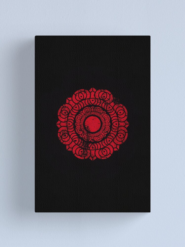 Alternate view of Order of the Red Lotus Logo · Distressed Canvas Print