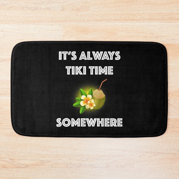 Item preview, It's Always Tiki Time Somewhere Tropical Tiki Bar Design designed and sold by Cat Lady Designs.