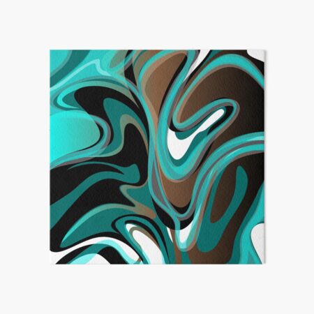 Liquify – Brown, Turquoise, Teal, Black, White Bath Mat for Sale by Elsy's  Art