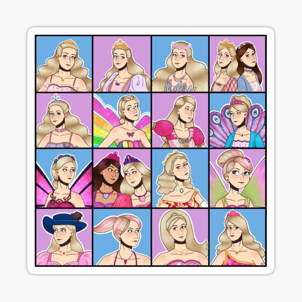 doll collage Sticker