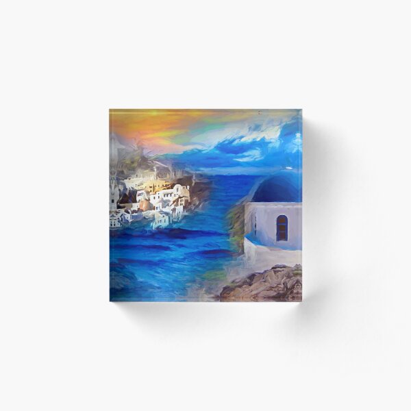 Santorini Dreamscape Acrylblock