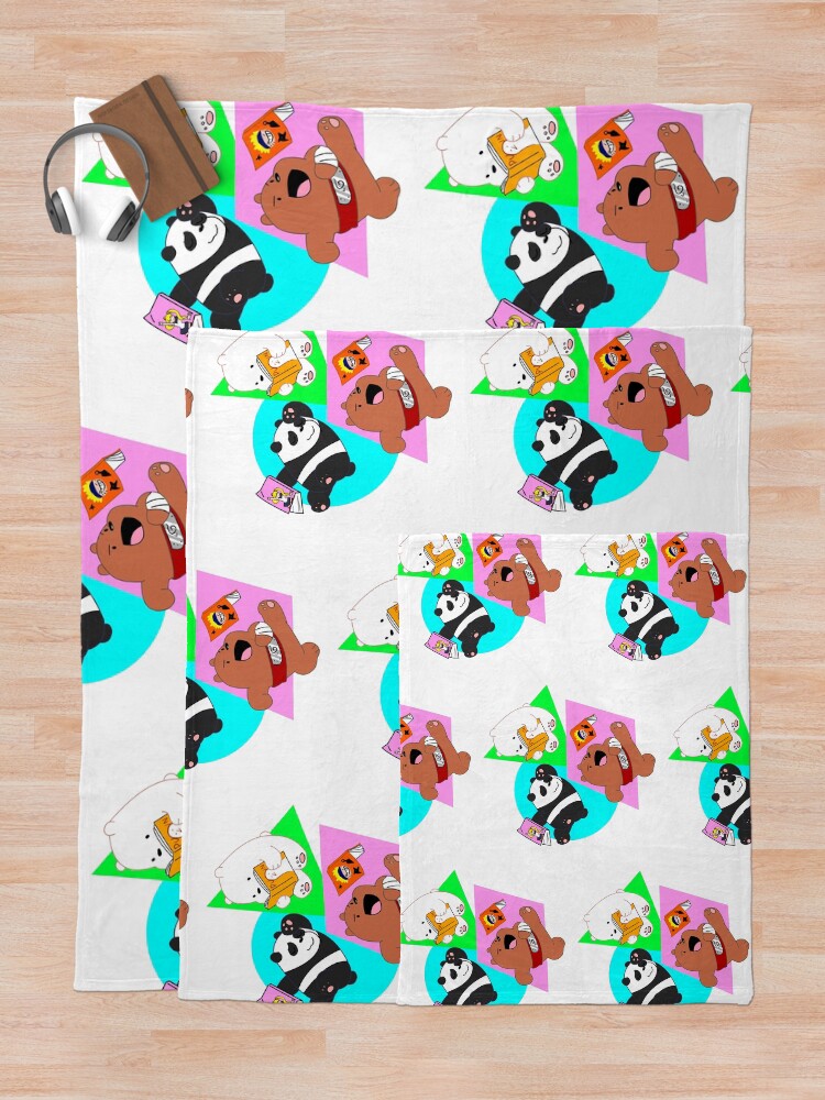 "we bare bears reading" Throw Blanket for Sale by Assassinhedgie Redbubble