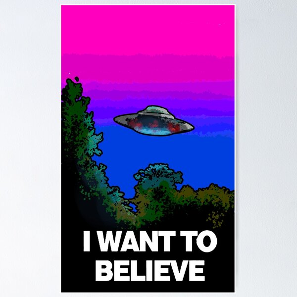 Item preview, I WANT TO BELIEVE in BISEXUAL designed and sold by Jonesylium (Former DrunkenPilot).