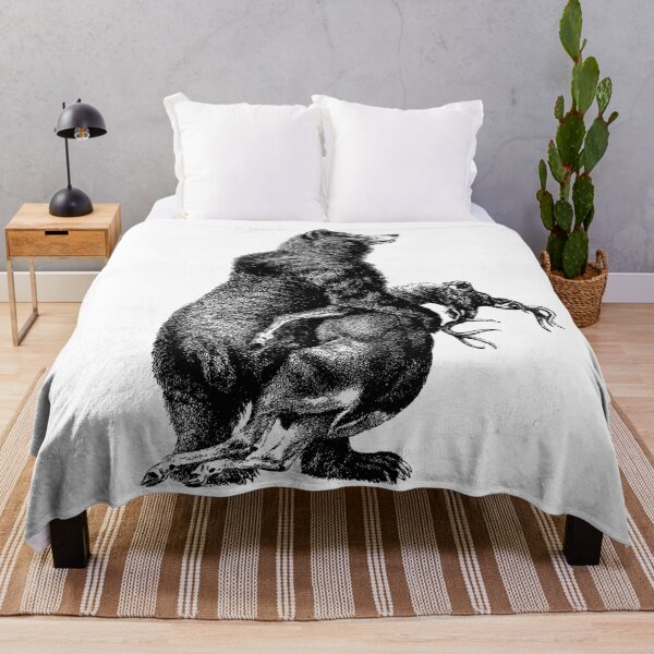 Item preview, Grizzly bear Hunting (1894) Vintage Illustration designed and sold by trajeado14.