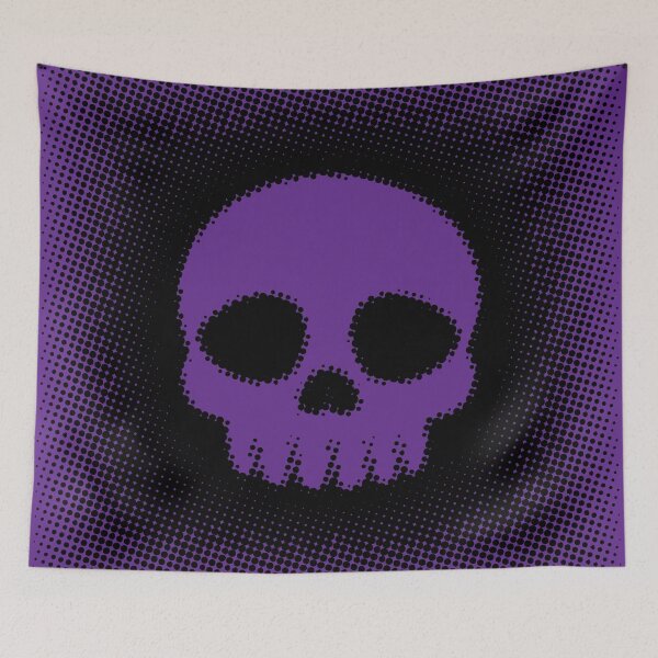 Item preview, Halftone Style Skull PURPLE designed and sold by Zethinova.