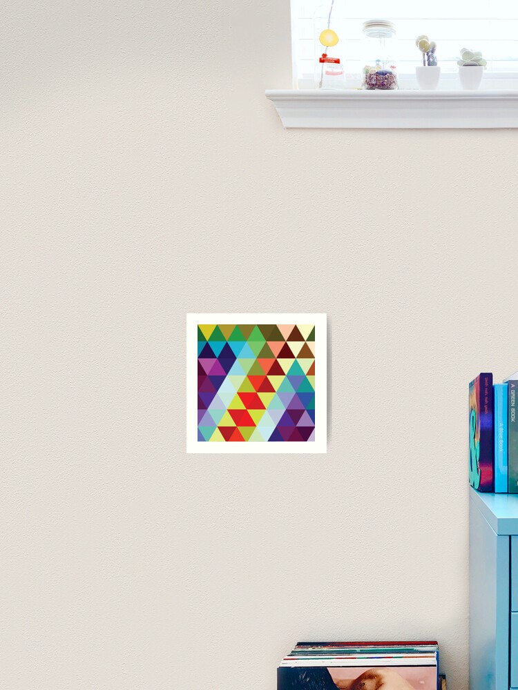 Thumbnail 2 of 3, Art Print, Kawaii Sweet Triangle Pattern designed and sold by AbstractCreatur.