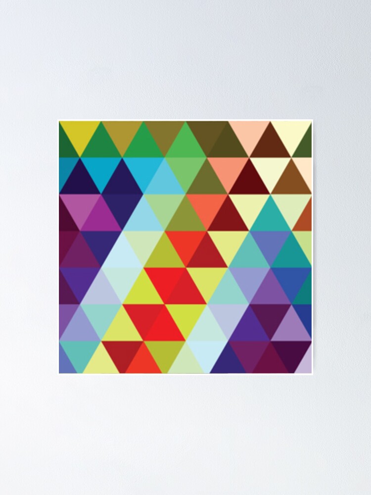 Thumbnail 1 of 3, Poster, Kawaii Sweet Triangle Pattern designed and sold by AbstractCreatur.