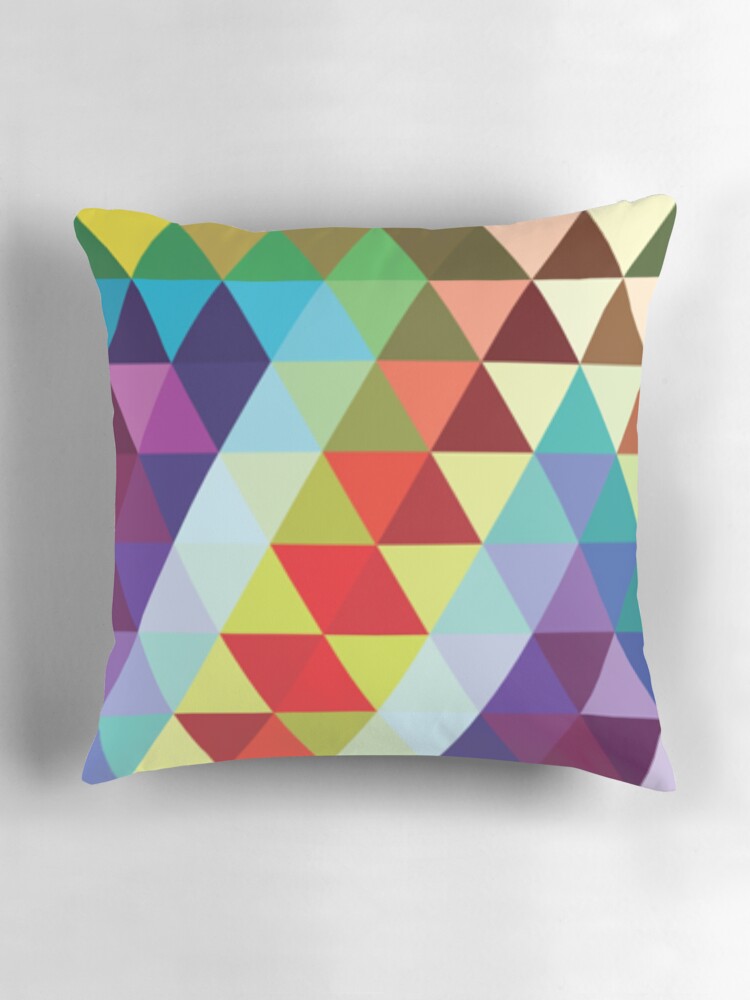 Thumbnail 3 of 4, Pillow, Kawaii Sweet Triangle Pattern designed and sold by AbstractCreatur.
