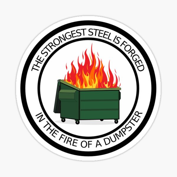 (3 Pcs) 2023 Dumpster Fire Sticker Funny Dumpster Fire Stickers Dumpster  Fire Meme Everything is Fine Sticker Christmas Dumpster Fire Gag Gifts