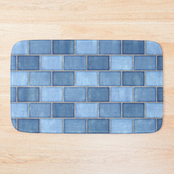 Item preview, Silver and Denim Blue Bricks designed and sold by Elsy's Art.