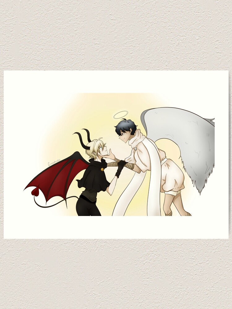 banana fish demon ash x angel eiji art print by profanitydraws redbubble redbubble