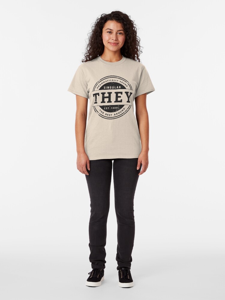 Alternate view of Pronoun Badge - They Classic T-Shirt