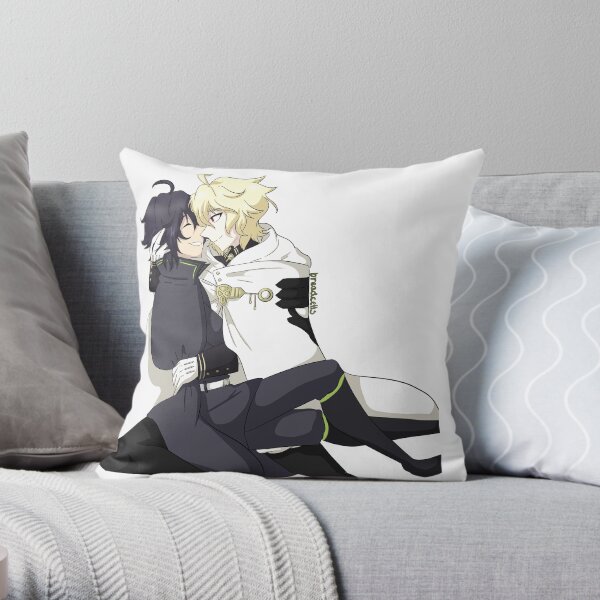 Owari No Seraph Seraph of the End MikaYuu Mikaela x Yuuichirou Mika x Yuu Throw Pillow