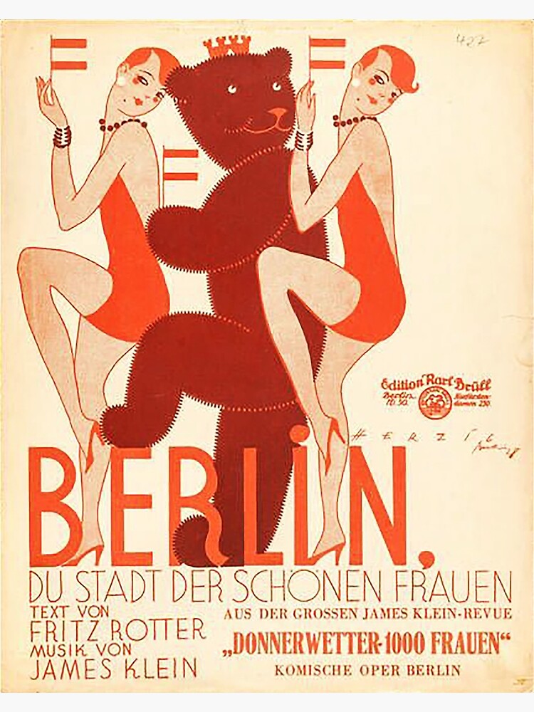 Berlin, du Stadt der schönen Frauen ... 1928 Plakat Poster