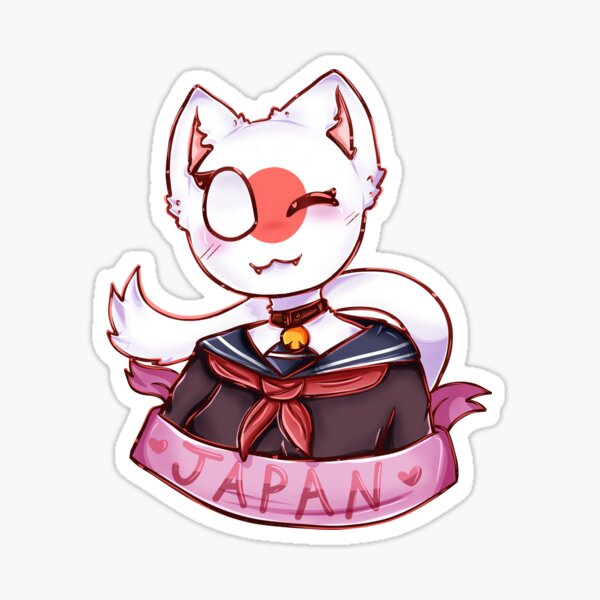 Neko Japan (CountryHumans) Sticker for Sale by Norway-Addict