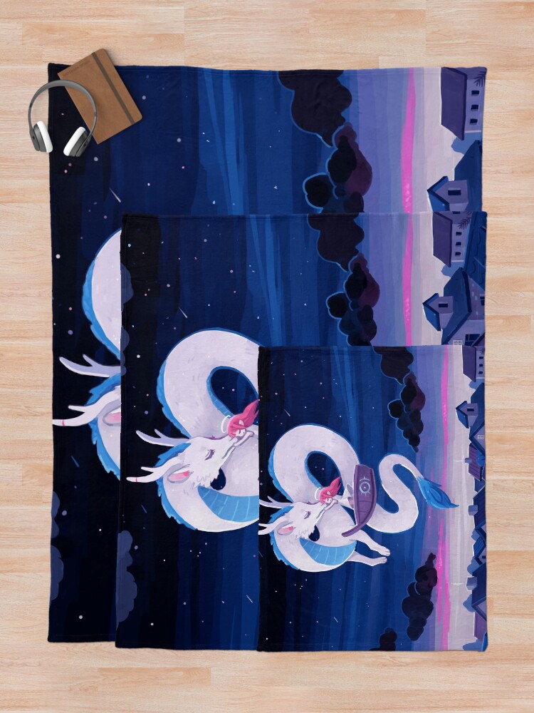 Alternate view of Midnight encounter Throw Blanket