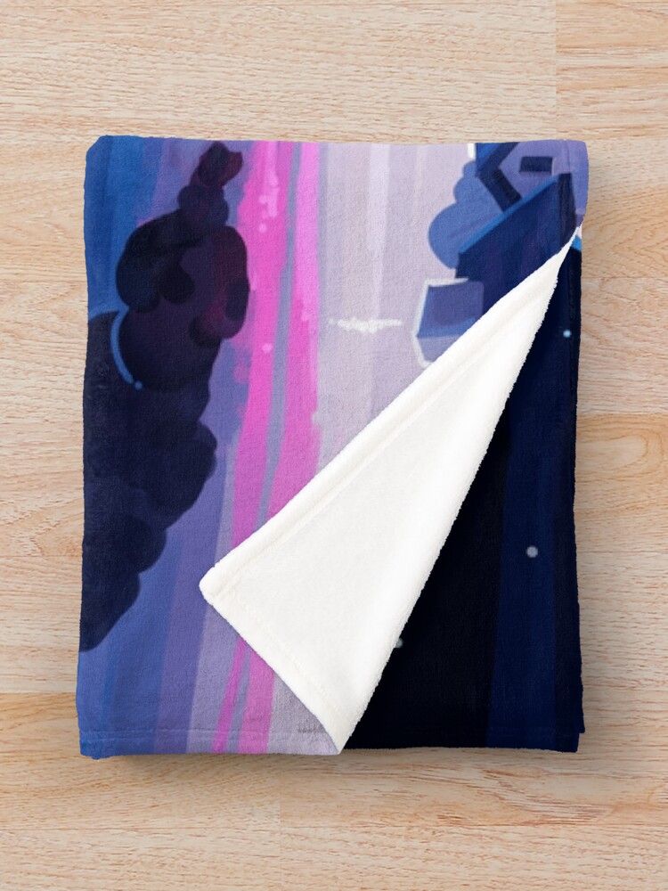 Alternate view of Midnight encounter Throw Blanket
