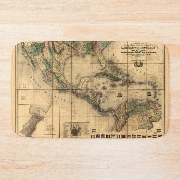 Item preview, Central America Map (1845) designed and sold by allhistory.