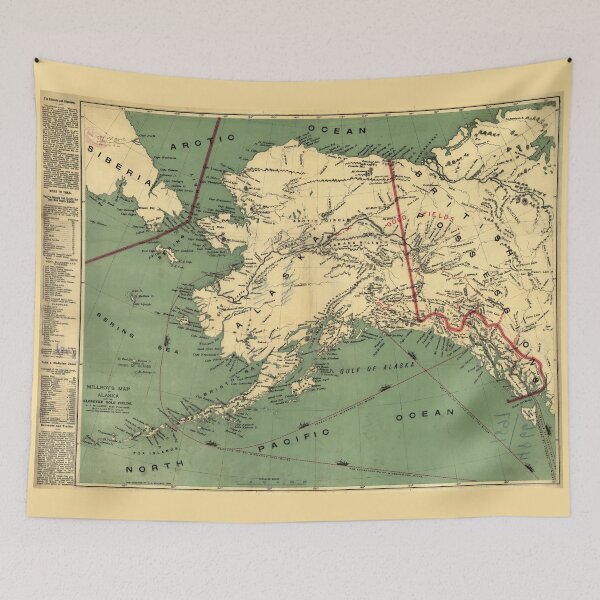 Item preview, Map of Alaska by J. Millroy (1897) designed and sold by allhistory.