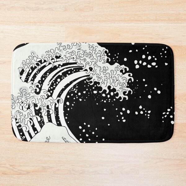Item preview, Black and White Great Wave designed and sold by XOOXOO.