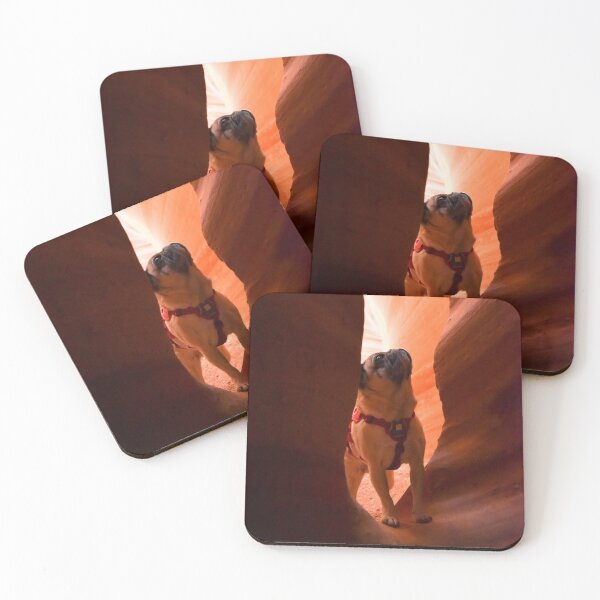 Item preview, Optimistic Pug In Slot Canyon Looks Up designed and sold by pugventurephoto.