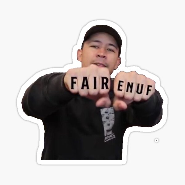 noel miller fair enuf meme Sticker