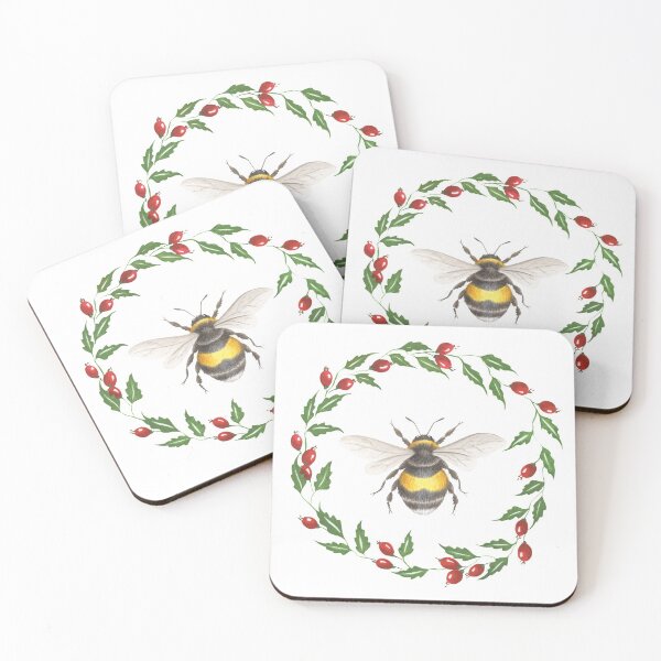 Item preview, Bumblebee and Rosehips designed and sold by Theodora Gould.