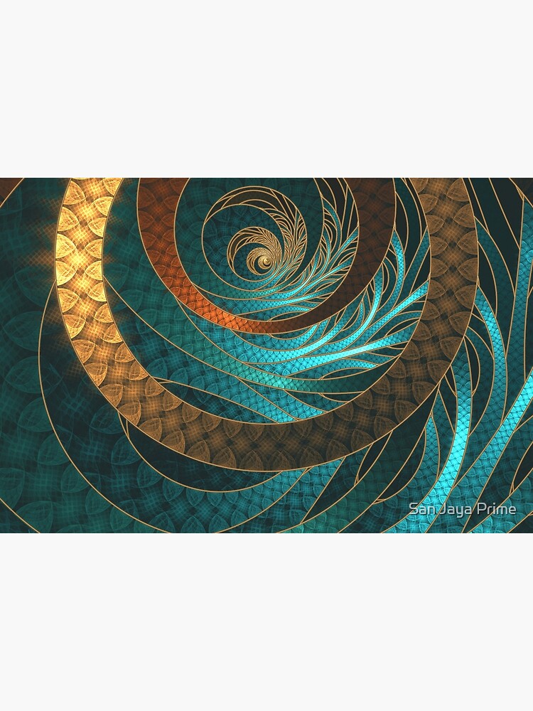 Beautiful Corded Leather Turquoise Fractal Bangles by jayaprime