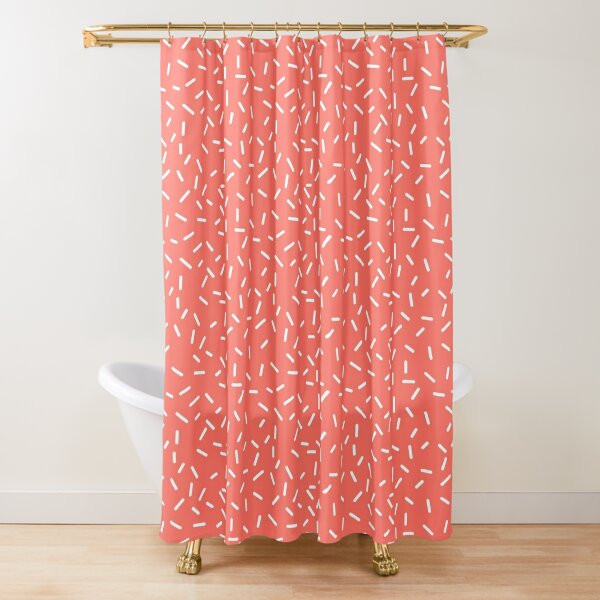 Living Coral Memphis Shower Curtain