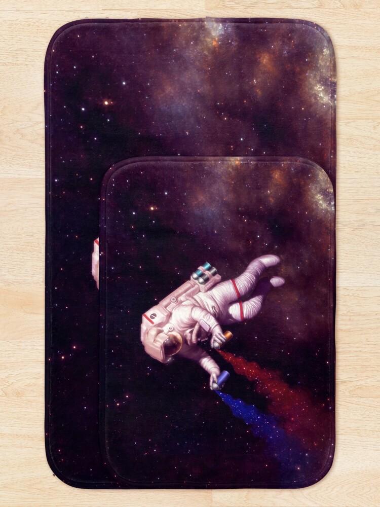Alternate view of Shooting Stars - the astronaut artist Bath Mat