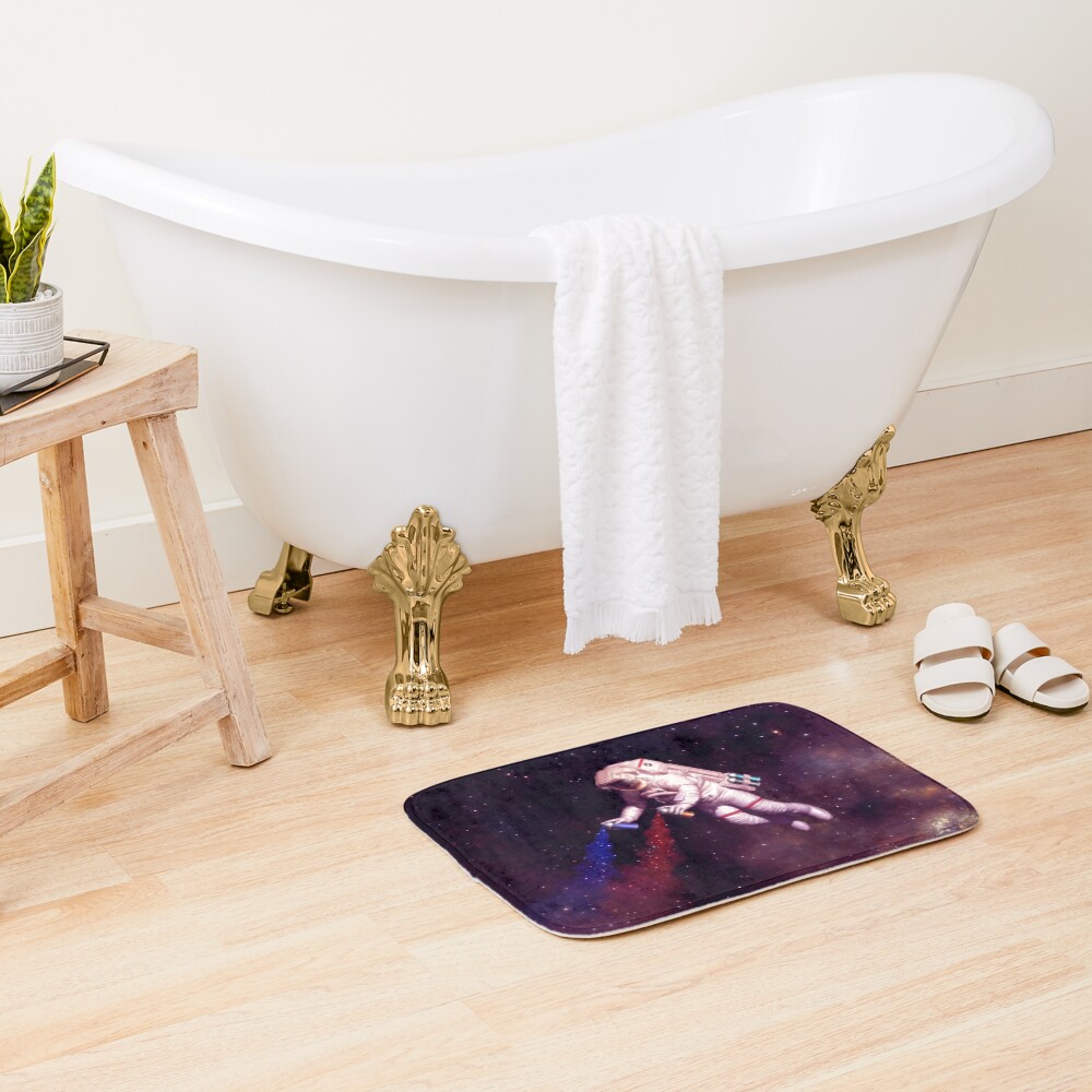 Shooting Stars - the astronaut artist Bath Mat