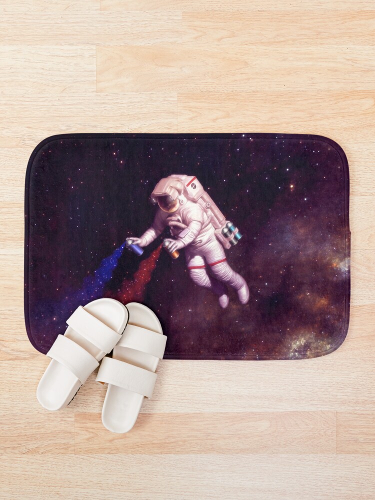 Alternate view of Shooting Stars - the astronaut artist Bath Mat