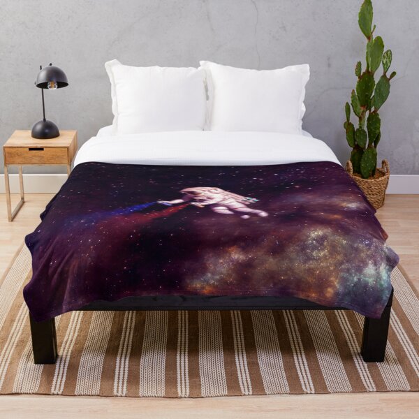 Shooting Stars - the astronaut artist Throw Blanket