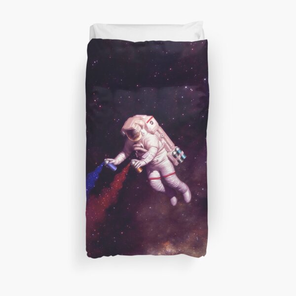 Shooting Stars - the astronaut artist Duvet Cover