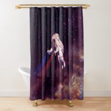 Shooting Stars - the astronaut artist Shower Curtain