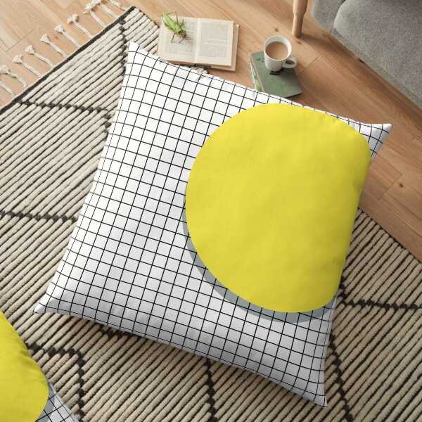 Memphis Yellow Floor Pillow