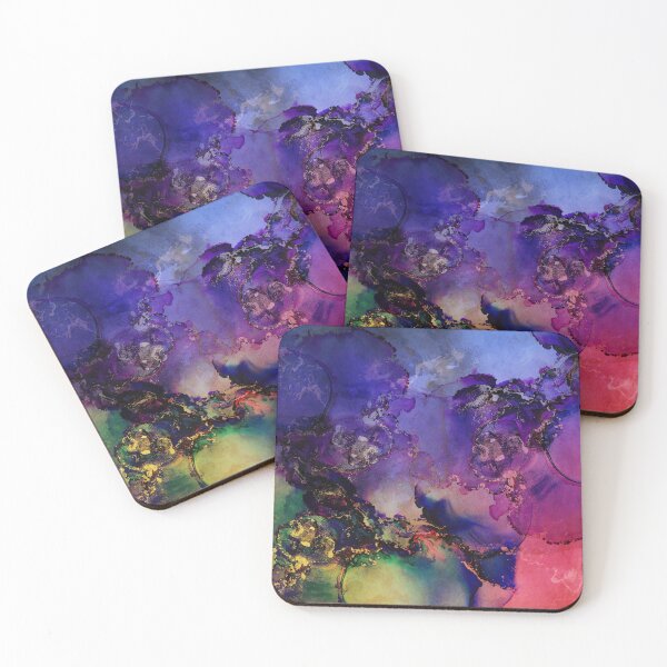 Item preview, Marbled Texture in Purples and Pinks with Gold Accents designed and sold by blueskiesforme.