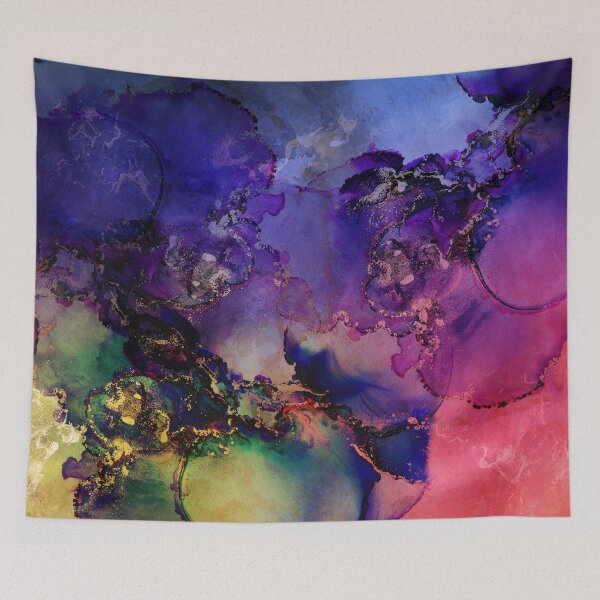 Item preview, Marbled Texture in Purples and Pinks with Gold Accents designed and sold by blueskiesforme.