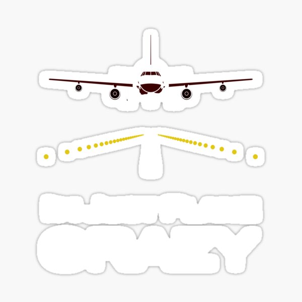 Crazy Plane Stickers Redbubble - how to build a jumbo jet roblox plane crazy